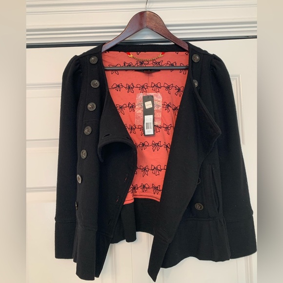 Marc By Marc Jacobs Candace knit wool Black Double breasted jacket XS - Picture 5 of 7